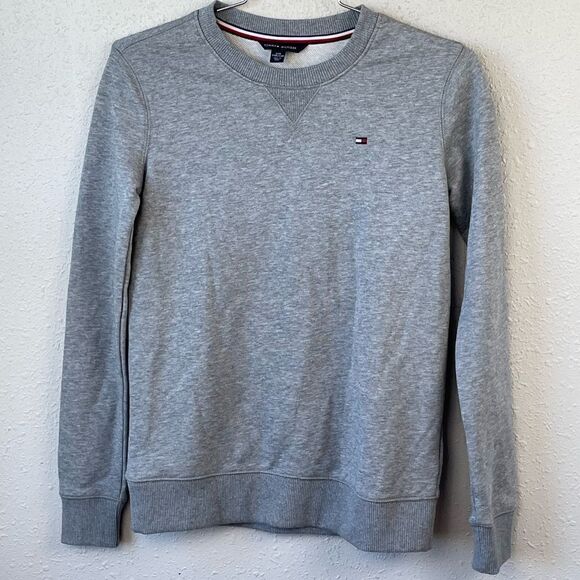 EUC Tommy Hilfiger Womens Gray Crew Neck Sweatshirt Size XXS - Picture 1 of 6